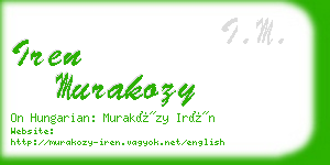 iren murakozy business card